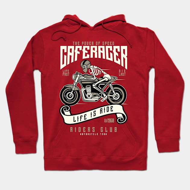 CafeRacer Life Hoodie by PaunLiviu